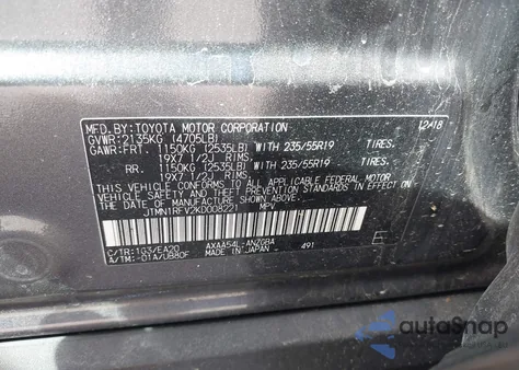 2019 Toyota Rav4 Limited из США, поврежденный, VIN JTMN1RFV2KD008221